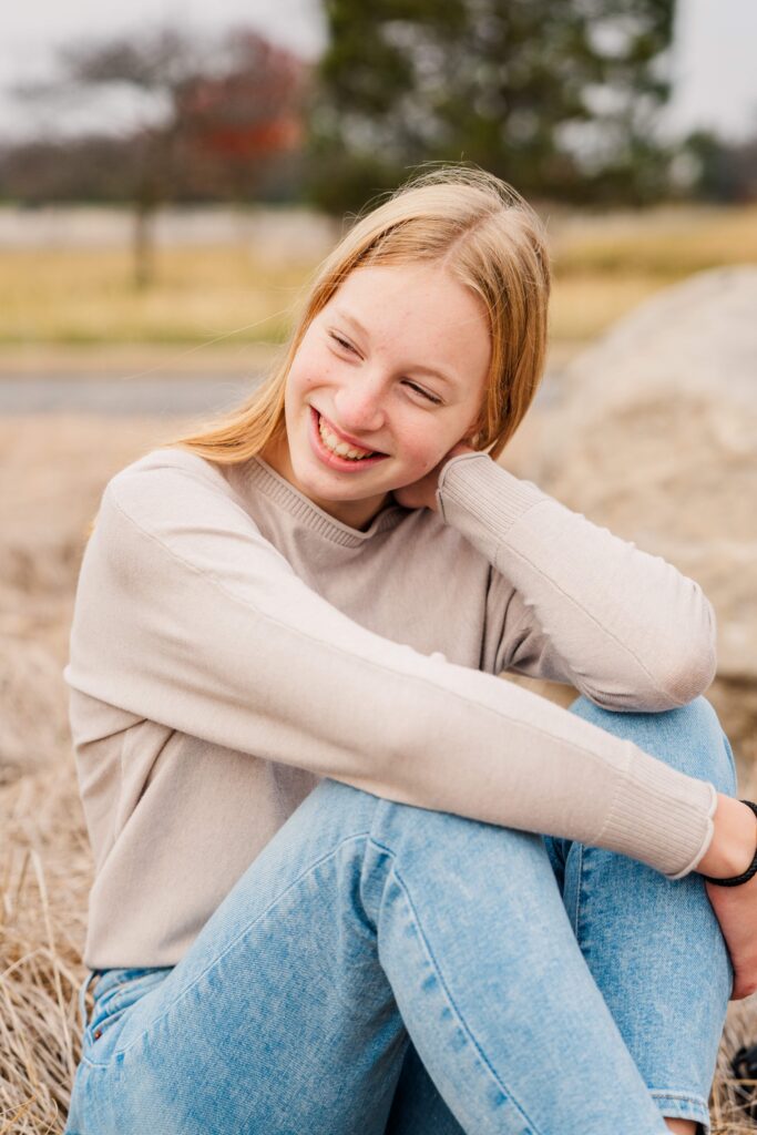 A girl rests her head on her hand at the Kalahari Resort in Sandusky, Ohio.