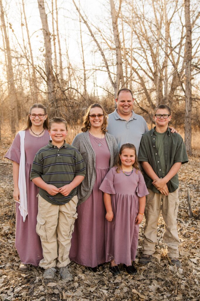 Family stands together