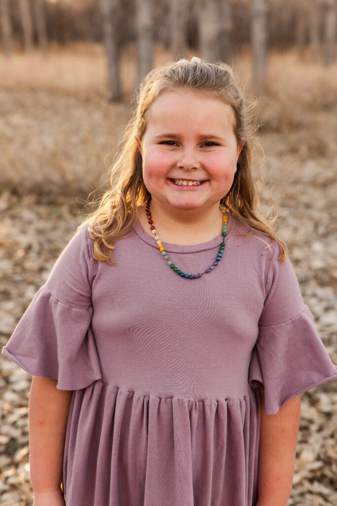 Close up of the youngest daughter